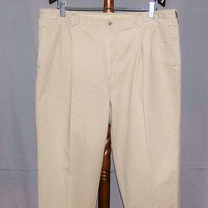 Cabela's Outfitters Series Pleated Cuffed Tan Khaki Pants